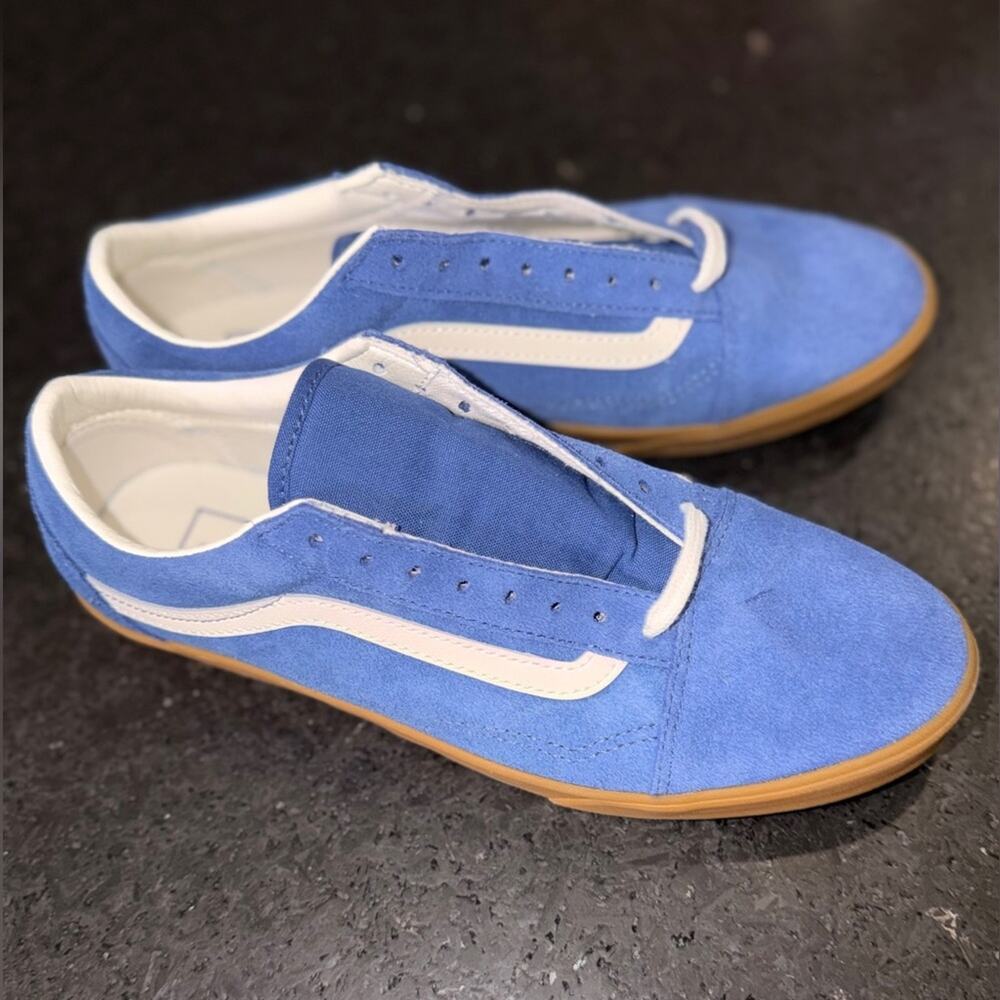 NEW VANS BLUE SUEDE OLD SKOOL LOWPRO SNEAKERS SZ M 6.5 W 8 - Picture 5 of 9